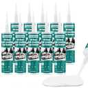 Silicone Caulk,RV Roof Sealant,Silicone Sealant for RV Roofs, 10 Packs RV Self Leveling Lap Sealant RV Caulk EPDM Sealant on Motorhomes, Trailers, Campers(White)