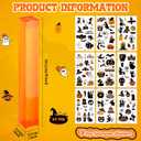 Motiskyy 48 Pcs Halloween Candy Tubes Trick or Treat Containers with DIY Stickers 4.5 oz Plastic Candy Holder Boxes Gumball Tubes Pretzels Rods Boxes for Halloween Party Supplies DIY Prizes Gift