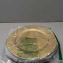 MAONAME 13" Gold Charger Plates Set of 12, Round Charger for Dinner Plates, Plate Chargers with Beaded Rim, Plastic Table Chargers for Wedding, Party