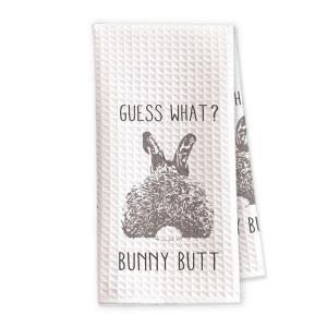 DTLGTG Funny Bunny Easter Kitchen Towels, Absorbent Decorative Hand Towels for Kitchen, Cute Rabbit Tea Towels for Easter Decor Gifts, Holiday Home Accessories (A16)