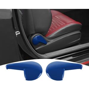 Challenger Seat Back Adjustment Handle Trim Cover Fit for Dodge Challenger 2010-2023 Blue Interior Accessories 2pcs