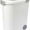 Ashfield & Harkness Airtight Pet Food Storage Container, up to 30 Lbs/ 36 Qt for Dog Cat Bird and Other Pet Food Storage, Easy Acces Including Scoup, Easy Access, Lightweight Keeps Pet Food Fresh (White)