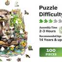 Jigfoxy Wooden Puzzles for Adults, Otter Wood Puzzle for Adults, Unique Animal-Shaped Wooden Jigsaw Puzzle, Christmas Thanksgiving Gifts for Puzzle Lovers, Family and Friends (S-8.5 * 8.1in-100pcs)