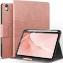 auaua Case for iPad mini 7 (A17 Pro, 2024) / iPad mini 6 Case (2021) 8.3 inch with Pencil Holder, Multiple Viewing Angles, Magnetic Closure, Auto Sleep/Wake (Pink)