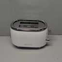 Mueller Retro Toaster 2 Slice with 7 Browning Levels and 3 Functions: Reheat, Defrost & Cancel, Stainless Steel Features, Removable Crumb Tray, Under Base Cord Storage, White