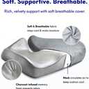 C CUSHION LAB Patented Pressure Relief Seat Cushion for Long Sitting Hours on Office/Home Chair, Car, Wheelchair - Extra-Dense Memory Foam for Hip, Tailbone, Coccyx, Sciatica - Wellness Green