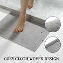 YIHOUSE Gray Bathroom Rugs Sets 3 Piece, Quick Dry Thin Bath Mat with Toilet Rug, Non Slip Absorbent Machine Washable, Bath Runner Rugs for Bathtub Sink Home Decor