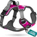 Embark Adventure Dog Harness, Reflective Trim No Pull Dog Harness Medium Sized Dogs - Military Grade Nylon, Front Clip with Gel Lined Handle.