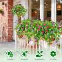 Krissing 3 Pcs Artificial Flowers for Outdoors, UV Resistant Daisy Mums