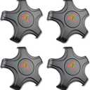 Center Caps Hubcaps Cover Aero Wheels for 18-inch Original Standard Rims Compatible with Model 3 (NOT Compatible with Model 3 Highland) (Deep Gray with Red)