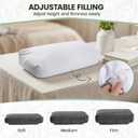 Recliner Pillow Soft Corduroy Neck Pillow for Recliner, Adjustable Recliner Headrest Pillow with Weighted Back Flap Non-Slip Head Pillow for Recliner, Couch, Chair, Sofa