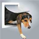 Pexprime, Pet Products 2-Way Locking Dog Door, Small to Medium Dogs, White