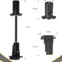 7-Way Connector Adapter, F2BC004XXBK Vehicle Power Supply Adapter Compatible with Furrion RV Camera System 12V, 7 Pin Backup Camera Power Cable 2021132201 FR87PR- 11 inches