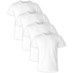 Hanes Men's Ultimate Comfort Fit Cotton Stretch Crewneck Undershirts, Multipack (White)