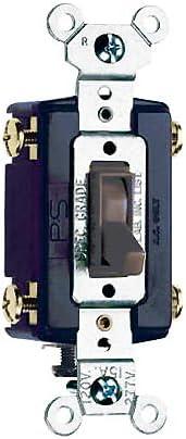 Legrand Pass & Seymour 664GCC8 Trademaster 15 Amp 4-Way Toggle Light Switch, Residential Grade, Brown (1 Count)