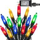 Dazzle Bright 200 LED Christmas Mini String Lights, 65FT Connectable Waterproof 8 Modes Fairy Lights for Indoor Outdoor Patio Garden Holiday Party Decorations (Multi-Colored)