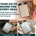 Double-Sided Stainless Steel Cutting Board  Reversible, Scratch, Stain Resistant, Lightweight, Dishwasher Safe Stainless Steel Chopping Boards for Kitchen  Ideal for Meat, Veggie & Cheese