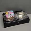 COMESOON Elevated Dog Bowls, 4 Height Adjustable Raised Bowl Stand with 2 Thick 50oz Stainless Steel Food Bowls Non-Slip Feeder Adjusts to 3.7'', 9.2'', 10.75'', 12.36'' Black, (DB-W01) (8" for Medium Dogs)