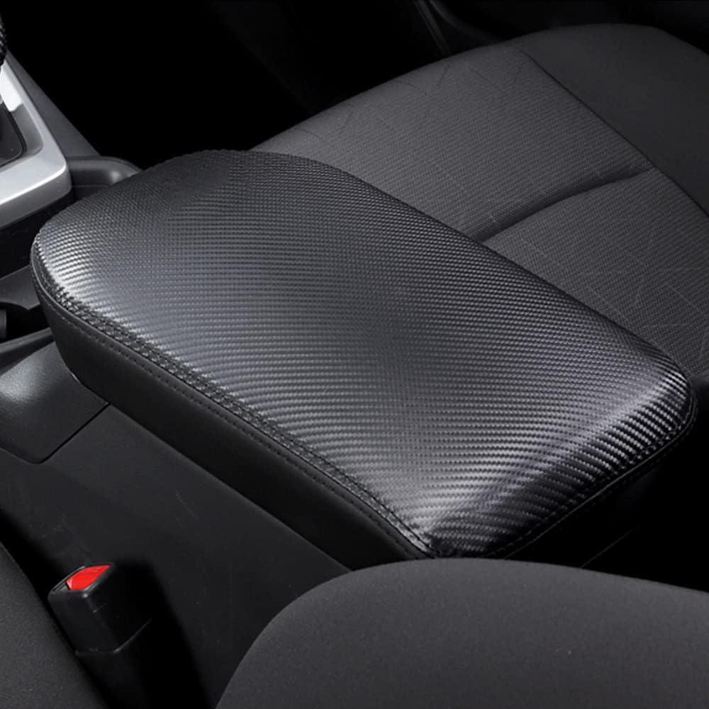 INTGET Center Console Armrest Cover for Toyota RAV4/RAV-4 Accessories 2025 2024 2023 2022 2021 2020 2019 Leather Middle Console Arm Rest Lid Cover Elbow Pad Protector(Carbon Fiber Texture)