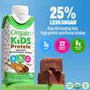Orgain Organic Kids Protein Nutritional Shake, Chocolate - 8g of Protein, 22 Vitamins & Minerals, Fruits & Vegetables, Gluten Free, Soy Free, Non-GMO, 8.25 Fl Oz (Pack of 4) (EXP 02/05/27)