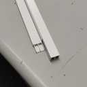 Landical 2 Set 3 ft White Aluminum Sliding Door Track Set for 1/4" Thick Panels Closet Glass Doors Cabinet Window Aluminum Alloy Metal Sliding Track