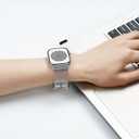 iiteeology Compatible with Apple Watch Band 46mm 45mm 44mm 42mm 41mm 40mm 38mm, Transparent Clear Soft Silicone iWatch Bands for Women Series 1-11