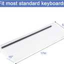 BOOMIBOO Clear Acrylic Tilted Computer Keyboard Holder for Ergonomic Typing, Keyboard Stand with Silicone Anti-Slip Strip, 17 x 5.7 Inch Keyboard Tray for Office Desk, Home, School