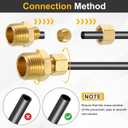 Uxcell 2Pcs Brass Pipe Compression Fitting, 5/16" OD x 1/2" NPT Male, Compression Union Connector & Straight Coupling Adapter for 5/16" Pipe