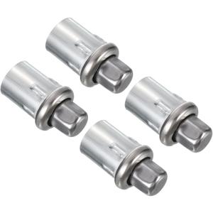 uxcell Adjustable Table Legs, 3.6" Stainless Steel Feet Fit for 1-1/2" O.D Tubing, Set of 4