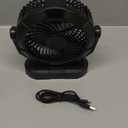 Gaiatop Portable Camping Fan with LED Lantern, Power Display 360 Head Rotation, Hanging Hook for Tent, 3 Speed Quiet Rechargeable, 4000mAh Battery Operated USB Fans for Indoor Outdoor Travel Black