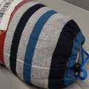 ANYOO Cotton Camping Hammock Portable with Tree Straps Holds 660lbs, Color: Blue/White/Red Stripe
