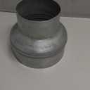 6" to 4" Infinity Duct Adapter, Alvanized Steel Round Duct Reducer or Round Metal Pipe Reducer for Grow Tent Bathroom Kitchen Ventilation Systems, Silver