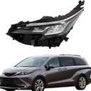 LABLT Driver Side Headlight Assembly Replacement for Sienna Le Xle 2021-2022 Left Side Headlamp 81150-08100