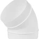 HVAC OV 5” Inch Round Duct Elbow 45 Degree for HVAC and Hydroponics installations. Male Fitting - Push Fit Bend PVC Connector for Efficient Flow managment