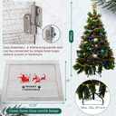 Weysat 30" Wooden Tree Collar Box Christmas Tree Skirt Collar Christmas Decoration Farmhouse Xmas Stand Cover Natural Wood Rustic Hexagon Xmas Base Cover 6-Piece Fit Below 29.5"(White Rustic)