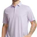 Rouen Golf Shirts for Men Dry Fit Short Sleeve Performance Moisture Wicking Casual Texture Heather Jacquard Mens Polo Shirts (XXL)