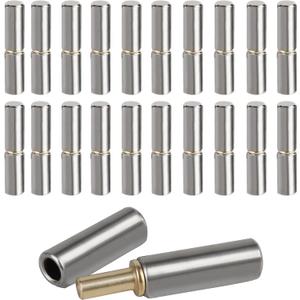 20 Pcs Weldable Barrel Hinges 3 Weld On Barrel Hinges, Carbon Steel Weldable Bullet Door Hinges, Heavy Duty Detachable Gate Hinge for Swing Door, Trailer Ramp, Pin OD 1/2 inch