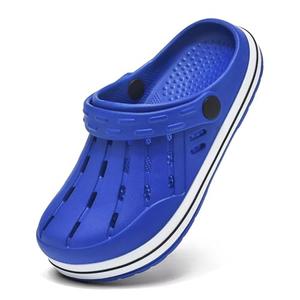 Cubufly Boys Stripe Band Clogs Kids Slides Sandals Toddler Slip on Water Shoes Quick Dry Beach Pool Slippers 2 (for Right Foot Only)