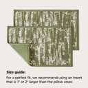 A Moment Throw Pillow Covers 20x12 Inch Set of 2, Soft Textured Decorative Tie-Dye Style Christmas Cushion Covers, Modern Boho Farmhouse Home Decor Pillow Cases for Couch, Bed, Living Room,Olive Green