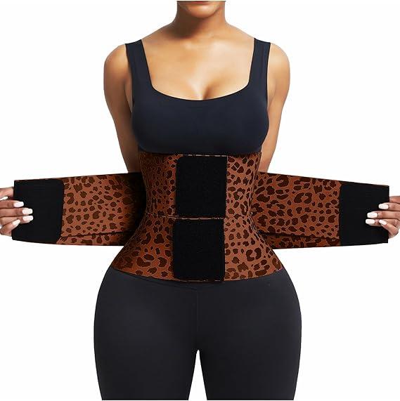 Waist Trainer Belt Waist Cincher Trimmer Ab Belt Tummy Control Body Shaper with Triple Wrap Women and Men, Large