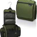 DD D&D Wanderlust D&D Hanging Travel Toiletry Bag for Men and Women  Cosmetics, Makeup and Toiletries Organizer Kit with 10 Compartments (Green Large)