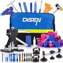 DISEN 155Pcs Paintless Dent Removal Kit, Car Dent Repair Tool Set with Metal Dent Lifter, Bridge Puller, T-Slide Hammer, Glue Gun & 100 Tabs, for Dents, Dings, Creases and Hail Damage 