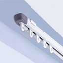 tipiace Ceiling Mounting Telescopic Curtain Track Measurement-Free Curtain Rail Suitable for Office, Living Room and Room Divider(white -Suitable window size：33.4” to 59” or 2.78ft to 4.92ft)
