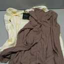 Ficerd 2 Pack Women's Long Sleeve T Shirts Cotton V Neck Slim Fit Tops Ribbed Knit Layering Casual Basic Tees 2025 Fall, Large