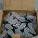 C7 LED Christmas String Lights, 25.16FT 50 LED Connectable Outdoor Indoor Decorative Light Strand, Cool White Xmas Holiday Lights for House, Christmas Tree, Patio, Party Decoration, UL Listed