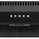 FIREGAS Black Under Cabinet Range Hood 36 Inch, Ducted/Ductless Convertible Kitchen Hood with 3 Speed Exhaust Fan, 300 CFM, LED Lights, Brushlesss DC Motor Vent Hood for Kitchen