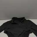 SweatyRocks Women's Button Down Long Sleeve Bodysuit Lapel Collar Casual Leotard Tops (Black, Small)