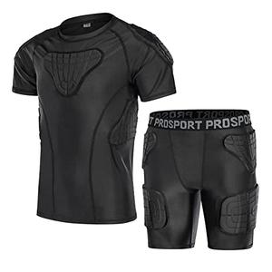 TUOYR Protective T-Shirt Rib Chest Extreme Exercise (Black, Y-M(Chest 24inch~26inch)
