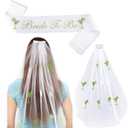 XunYee Margarita Bachelorette Decorations Bride to Be Sash and Veil Margs and Matrimony Party Gift for Bridal Shower Wedding Mexican Party Supply