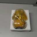 USB Plug-in Vintage Mushroom Lamp Small Bedside Table Lamp with 3 Temperature LED Bulb,Free Dimming Nights Light for Bedroom/Living Room/Entryway/Corner Decor New Home Gift (Golden Amber)